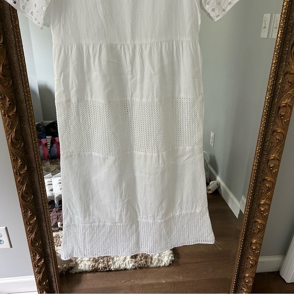 Rungolee Eyelet Classic White Midi Dress - Picture 6 of 6